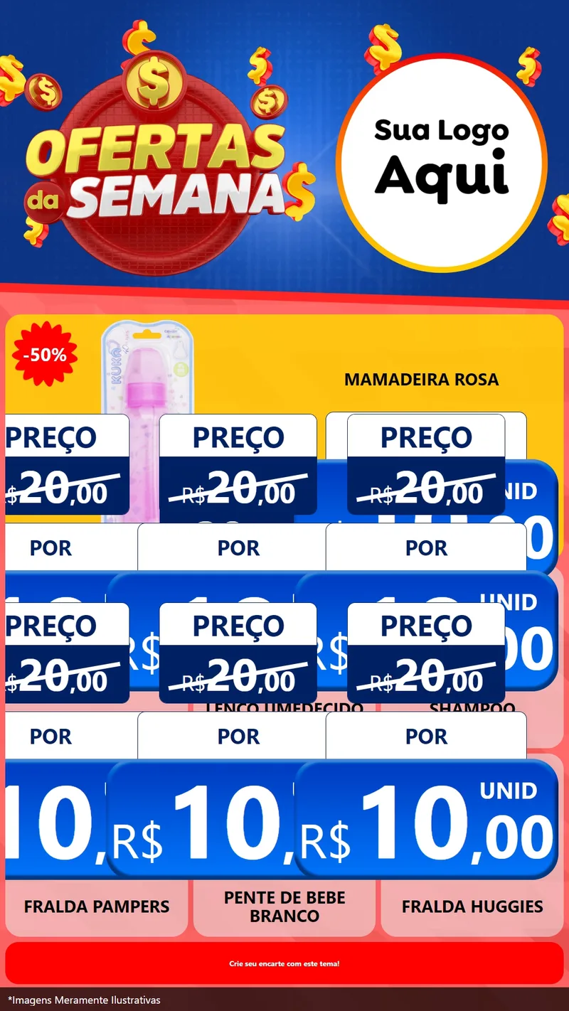 Modelo de Rede Social para Stories com o tema Ofertas Da Semana para Bebês
