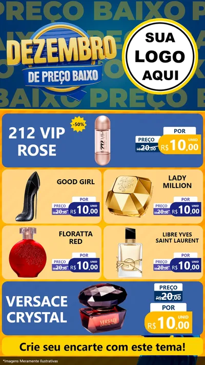 Modelo de TV para TV Vertical com o tema Dezembro de Preço Baixo para Perfumes