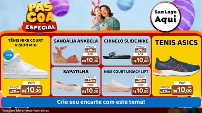 Modelo de TV para TV Horizontal com o tema Páscoa Especial para Calçados
