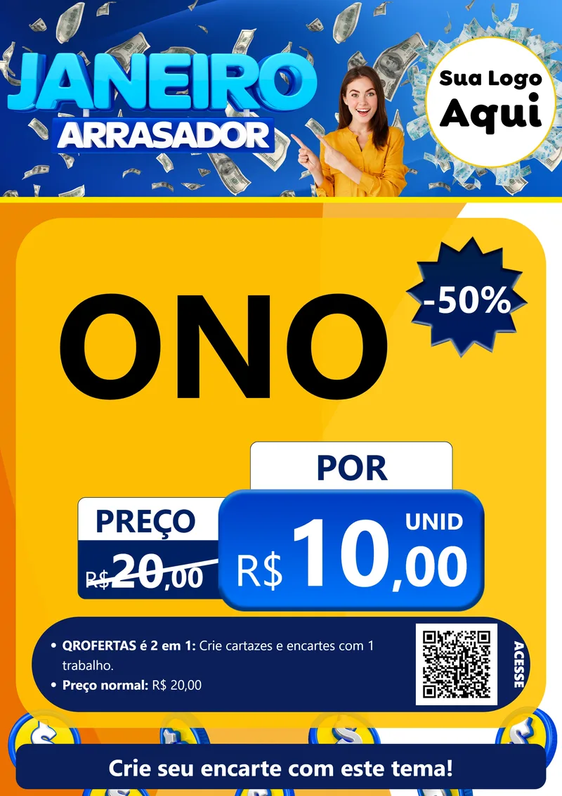 Modelo de Cartaz para Cartaz A4 Vertical com o tema Janeiro Arrasador para Óticas