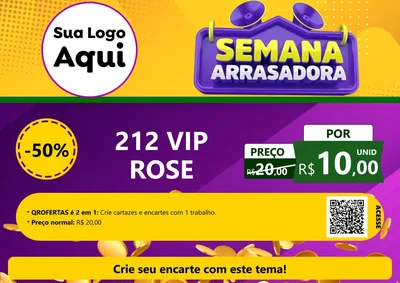 Modelo de Cartaz para Cartaz A4 Horizontal com o tema Semana Arrasadora para Perfumes