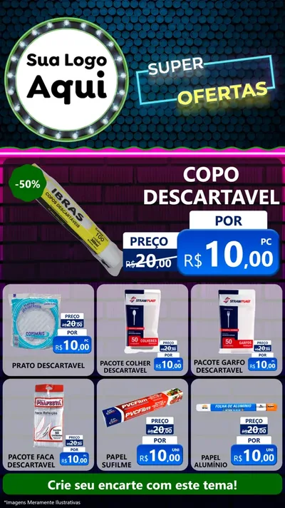 Modelo de Rede Social para Stories com o tema Super Ofertas para Embalagens