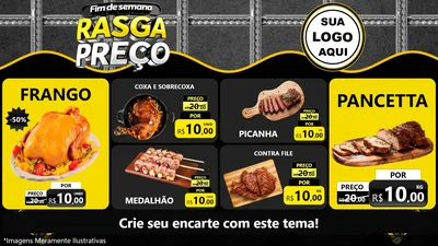 Modelo de TV para TV Horizontal com o tema Fim de Semana Rasga Preço para Assados