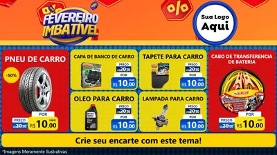 Modelo de TV para TV Horizontal com o tema Fevereiro Imbatível para Auto peças
