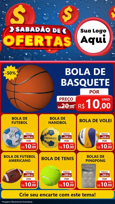 Modelo de Rede Social para Stories com o tema Sabadão de Ofertas para Artigos Esportivos