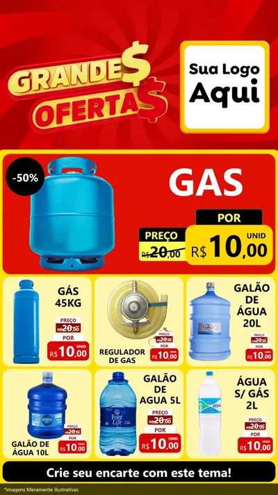 Modelo de Rede Social para Stories com o tema Grandes Ofertas para Água e gás