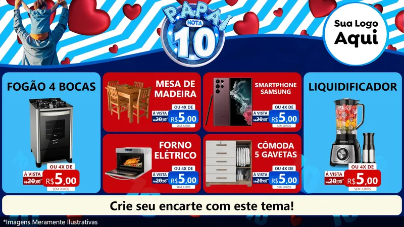 Modelo de TV para TV Horizontal com o tema Papai Nota 10 para Móveis e Eletro