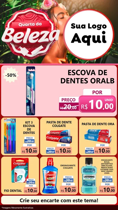 Modelo de Rede Social para Stories com o tema Quarta da Beleza para Higiene Pessoal