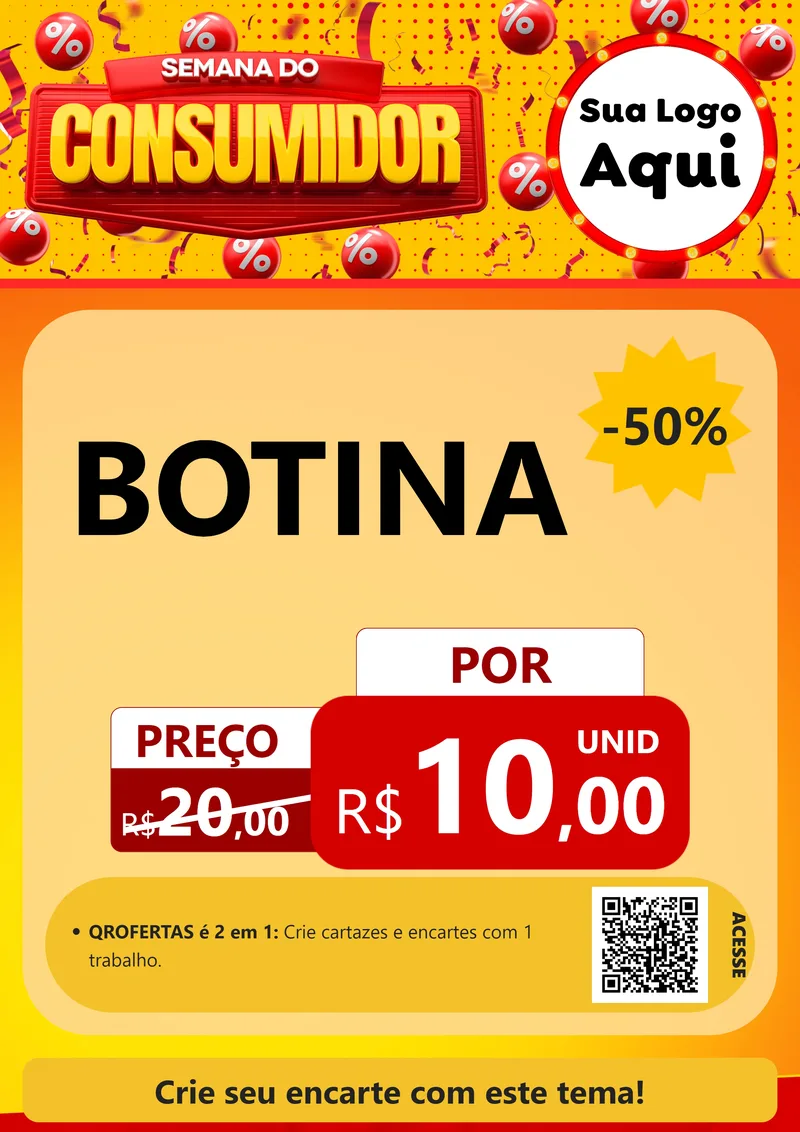 Modelo de Cartaz para Cartaz A4 Vertical com o tema Semana do Consumidor para Agropecuária