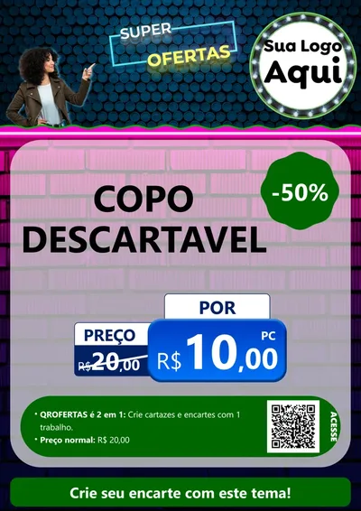 Modelo de Cartaz para Cartaz A4 Vertical com o tema Super Ofertas para Embalagens