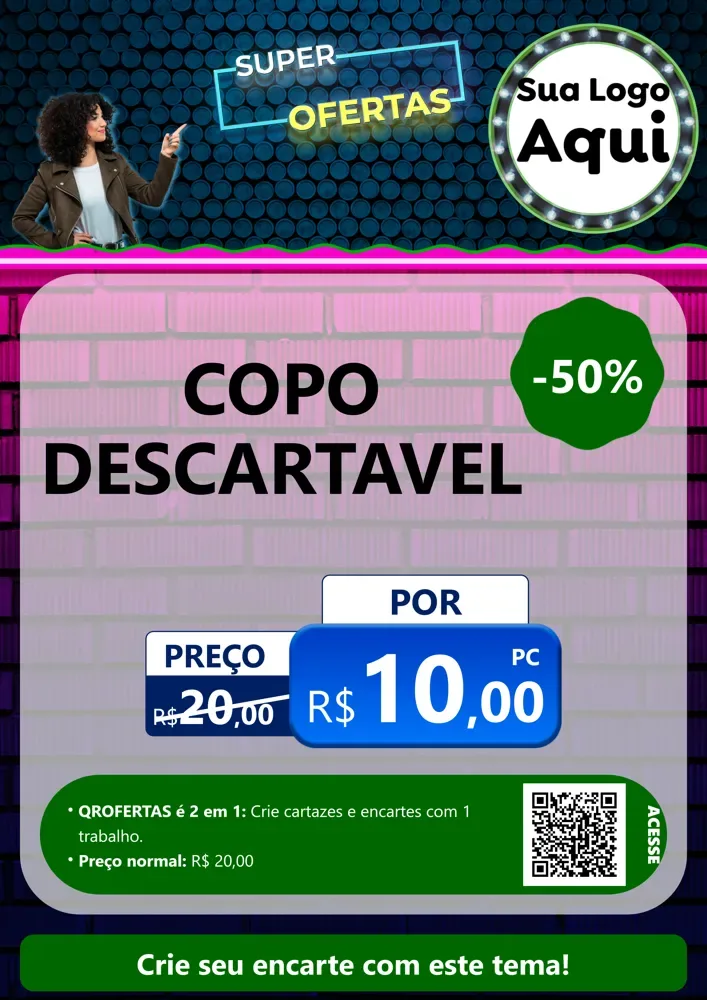Modelo de Cartaz para Cartaz A4 Vertical com o tema Super Ofertas para Embalagens