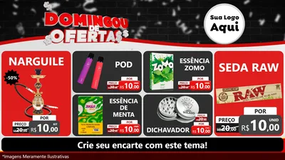 Modelo de TV para TV Horizontal com o tema Domingou de Ofertas para Tabacaria