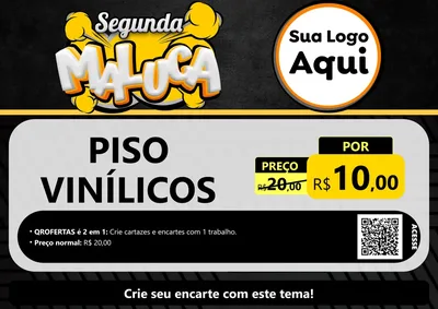 Modelo de Cartaz para Cartaz A4 Horizontal com o tema Segunda Maluca para Material para Construção