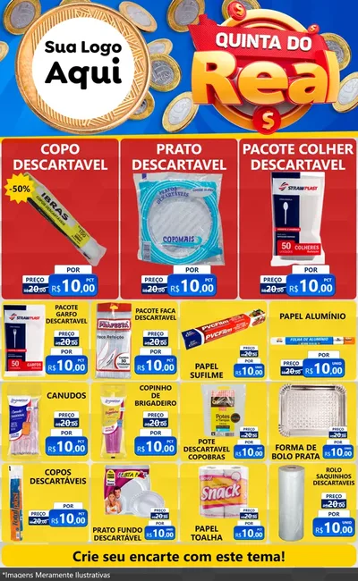 Modelo de Encarte para Encarte Grande com o tema Quinta do Real para Embalagens