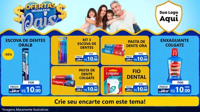 Modelo de TV para TV Horizontal com o tema Ofertas do Dia dos Pais para Higiene Pessoal