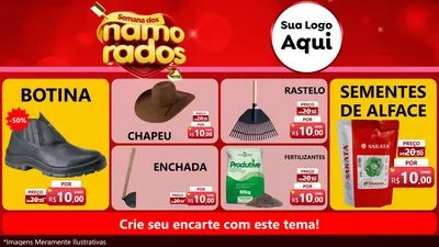 Modelo de TV para TV Horizontal com o tema Semana dos namorados para Agropecuária