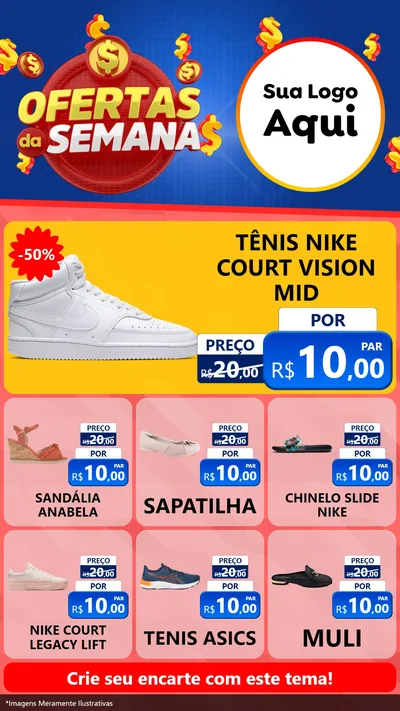Modelo de Rede Social para Stories com o tema Ofertas Da Semana para Calçados