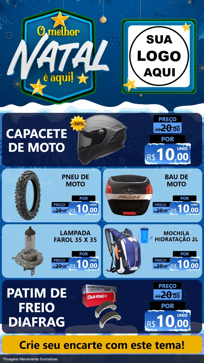 Modelo de TV para TV Vertical com o tema O Melhor Natal É Aqui! para Moto peças
