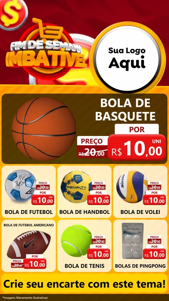 Modelo de Rede Social para Stories com o tema Fim de Semana Imbatível para Artigos Esportivos
