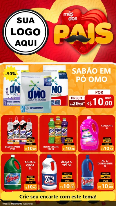 Modelo de Rede Social para Stories com o tema Mês Dos Pais para Produtos de Limpeza