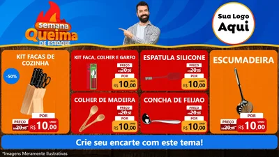 Modelo de TV para TV Horizontal com o tema Semana Queima de Estoque para Utilidades Domésticas