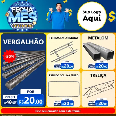 Modelo de Rede Social para Feed Facebook com o tema Operação Fecha Mês Setembro para Ferragens