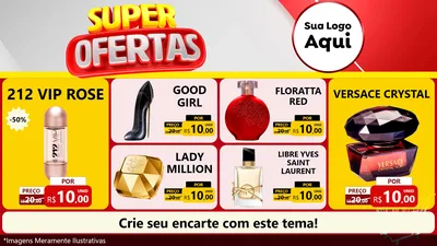 Modelo de TV para TV Horizontal com o tema Super Ofertas para Perfumes
