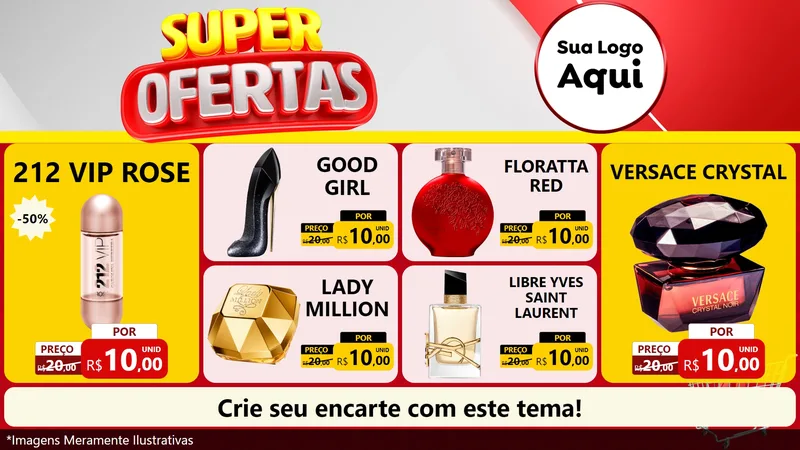 Modelo de TV para TV Horizontal com o tema Super Ofertas para Perfumes