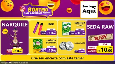 Modelo de TV para TV Horizontal com o tema Sorteio para Tabacaria