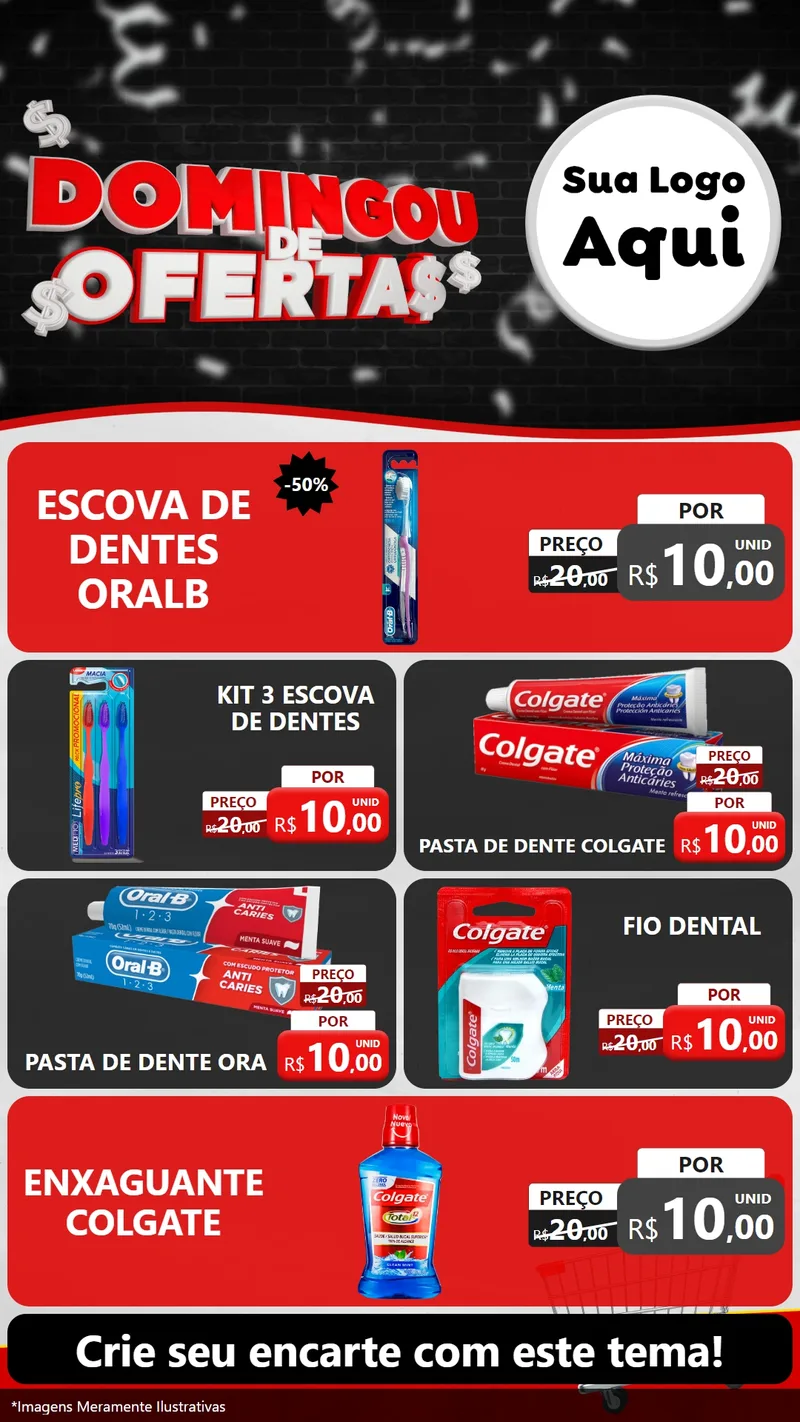 Modelo de TV para TV Vertical com o tema Domingou de Ofertas para Higiene Pessoal