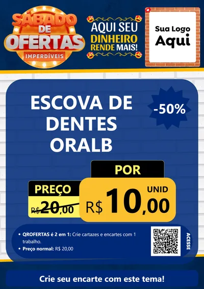 Modelo de Cartaz para Cartaz A4 Vertical com o tema Sábado de Ofertas Imperdíveis para Higiene Pessoal