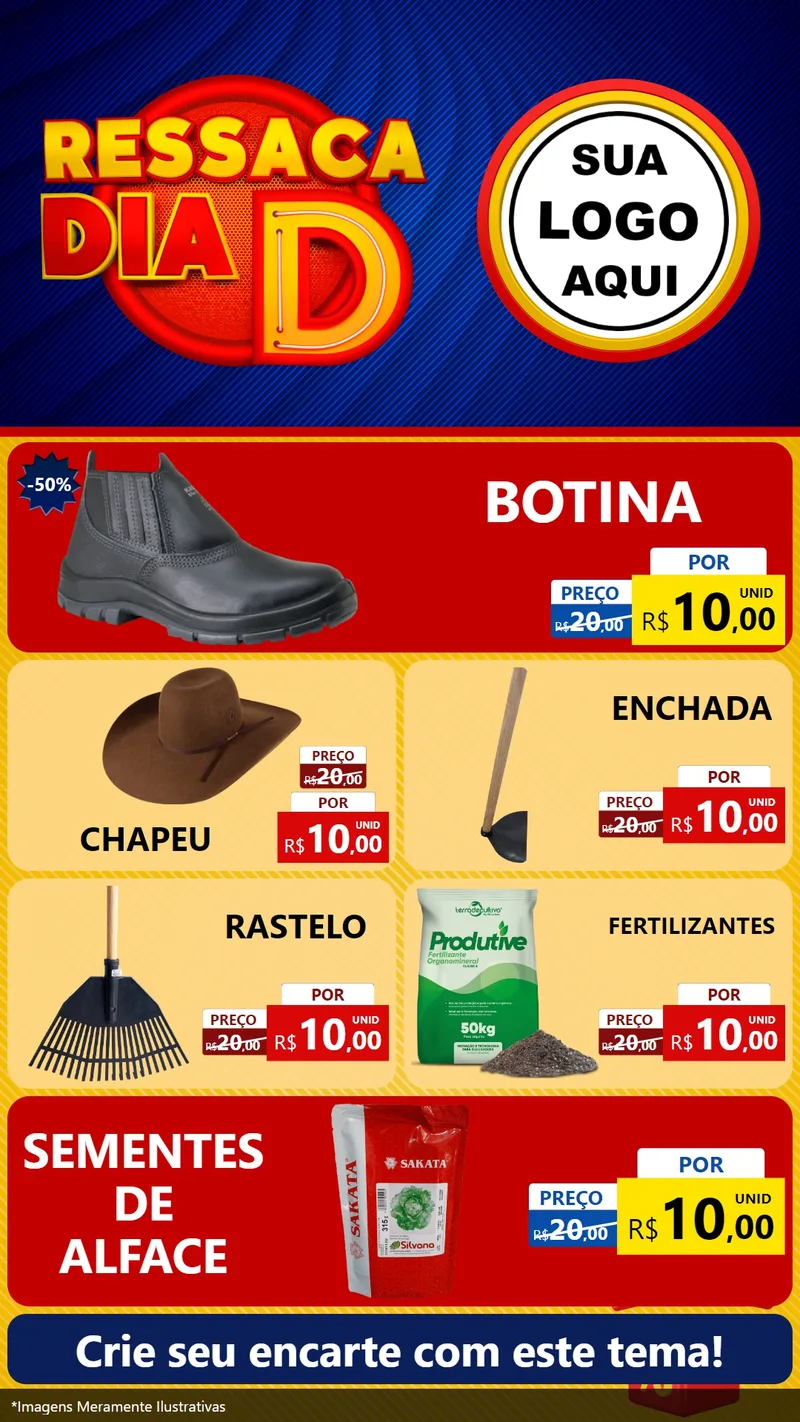 Modelo de TV para TV Vertical com o tema Ressaca Dia D para Agropecuária