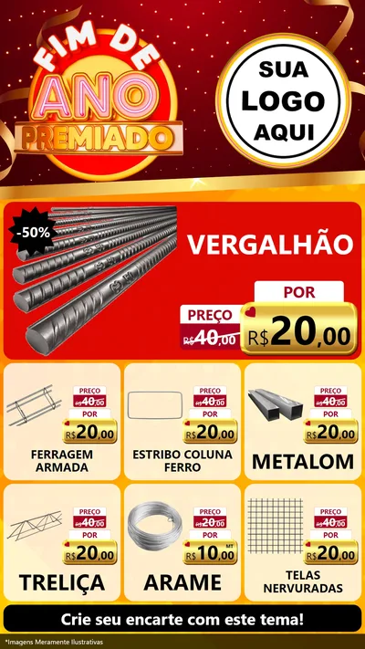 Modelo de Rede Social para Stories com o tema Fim de Ano Premiado para Ferragens