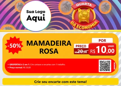 Modelo de Cartaz para Cartaz A4 Horizontal com o tema Quarta da Economia para Bebês
