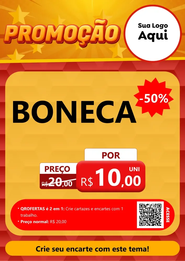 Modelo de Cartaz para Cartaz A4 Vertical com o tema Promoção para Brinquedos