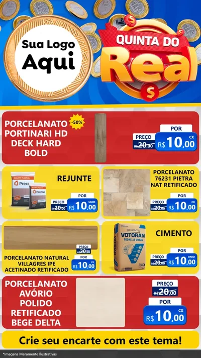 Modelo de TV para TV Vertical com o tema Quinta do Real para Pisos e revestimentos
