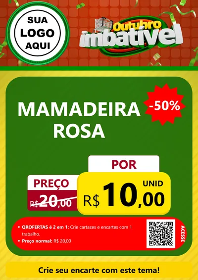 Modelo de Cartaz para Cartaz A4 Vertical com o tema Outubro Imbatível para Bebês