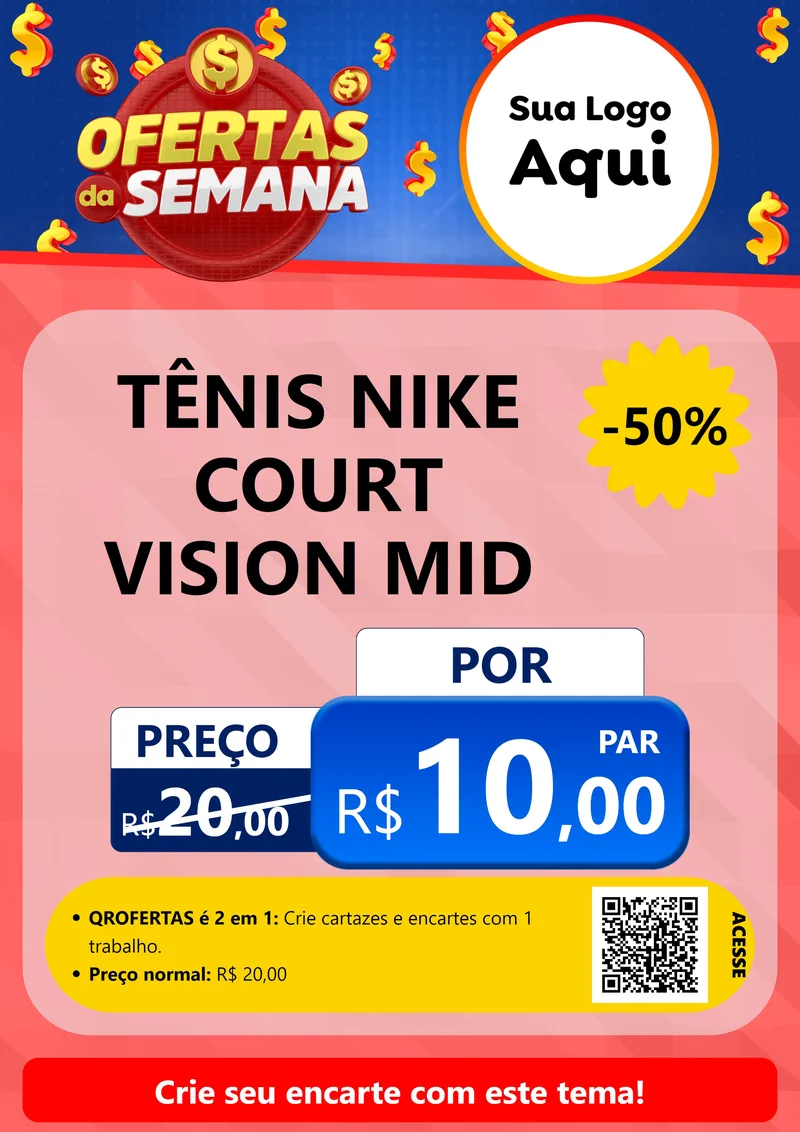Modelo de Cartaz para Cartaz A4 Vertical com o tema Ofertas Da Semana para Calçados