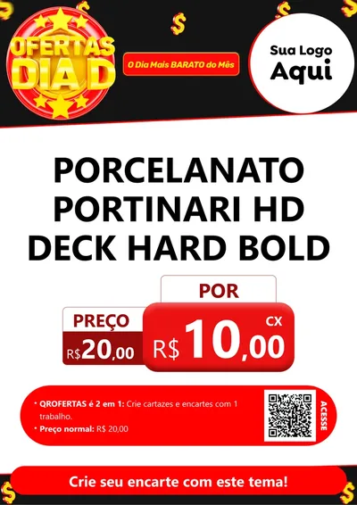 Modelo de Cartaz para Cartaz A4 Vertical com o tema Dia D para Pisos e revestimentos