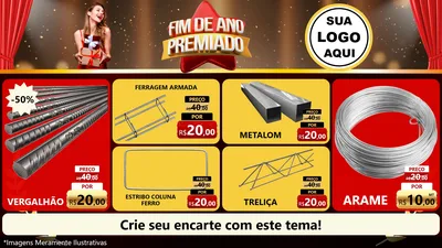 Modelo de TV para TV Horizontal com o tema Fim de Ano Premiado para Ferragens