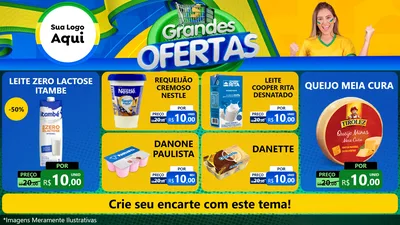 Modelo de TV para TV Horizontal com o tema Grandes Ofertas para Frios e Laticínios