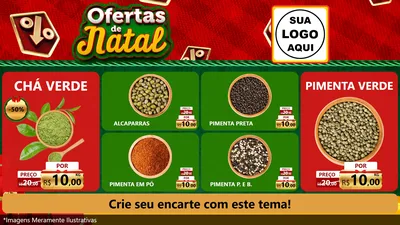 Modelo de TV para TV Horizontal com o tema Ofertas de Natal para Produtos Naturais