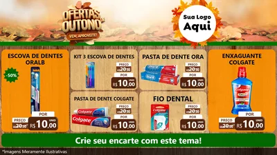 Modelo de TV para TV Horizontal com o tema Ofertas de Outono - Vem, Aproveite! para Higiene Pessoal