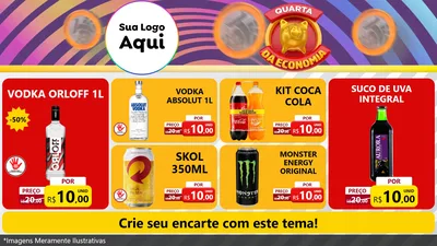 Modelo de TV para TV Horizontal com o tema Quarta da Economia para Distribuidora de bebidas