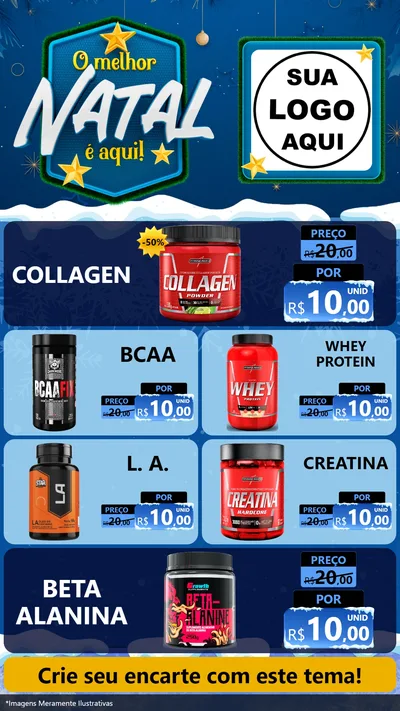 Modelo de TV para TV Vertical com o tema O Melhor Natal É Aqui! para Suplementos alimentares
