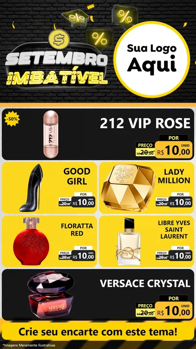 Modelo de TV para TV Vertical com o tema Setembro Imbatível para Perfumes