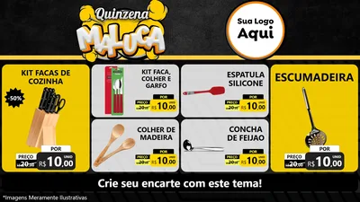 Modelo de TV para TV Horizontal com o tema Quinzena Maluca para Utilidades Domésticas