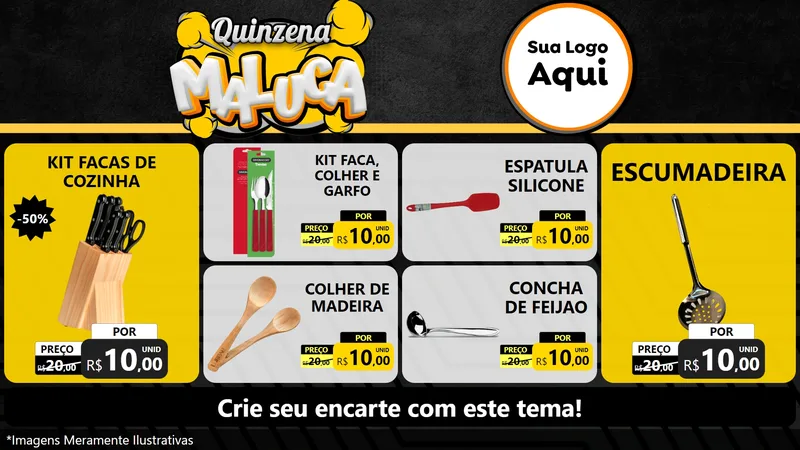 Modelo de TV para TV Horizontal com o tema Quinzena Maluca para Utilidades Domésticas