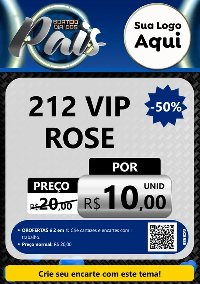 Modelo de Cartaz para Cartaz A4 Vertical com o tema Sorteio Dia Dos Pais para Perfumes
