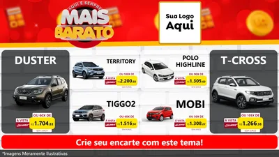 Modelo de TV para TV Horizontal com o tema Mais Barato para Concessionaria de Carros